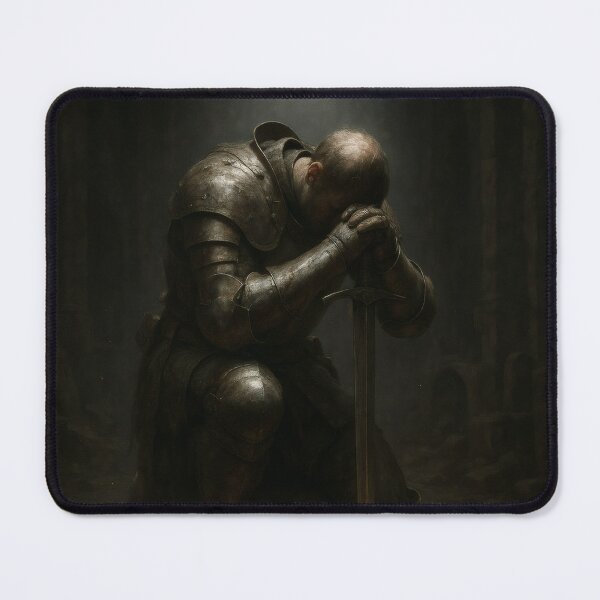 Item preview, Fallen Knight – Kneeling Medieval Warrior designed and sold by Visualynx.