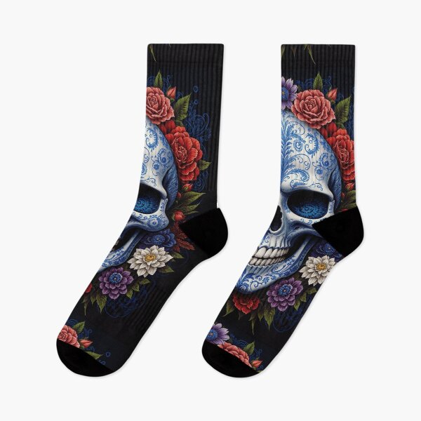 Item preview, Porcelain Skull Blooming with Roses designed and sold by Grafititee.