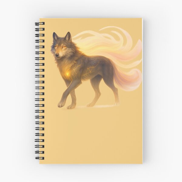 Item preview, ✦ Luminark Wolf — Dawnflare Guide ✦ - Solar Dawn Gold — #F2C879 designed and sold by WheelieGdArt.