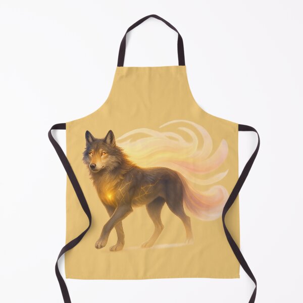Item preview, ✦ Luminark Wolf — Dawnflare Guide ✦ - Solar Dawn Gold — #F2C879 designed and sold by WheelieGdArt.