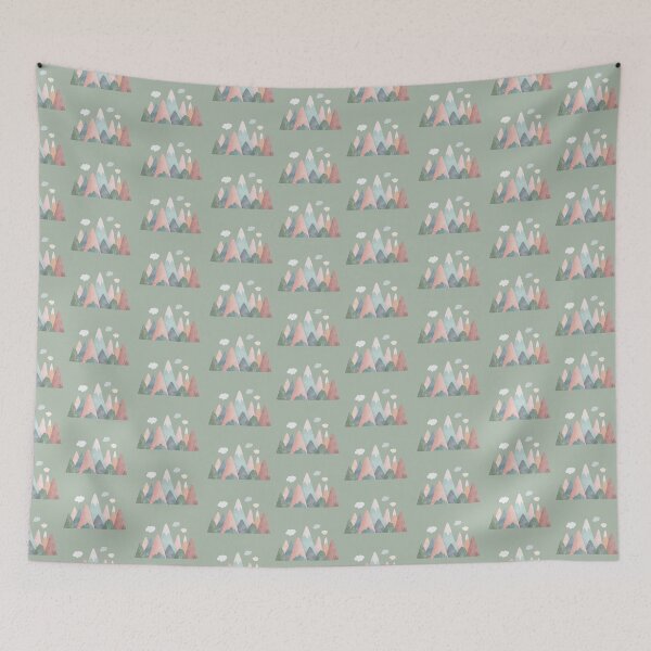 Item preview, Pastel Mountains on Light Green designed and sold by KSimpson838.