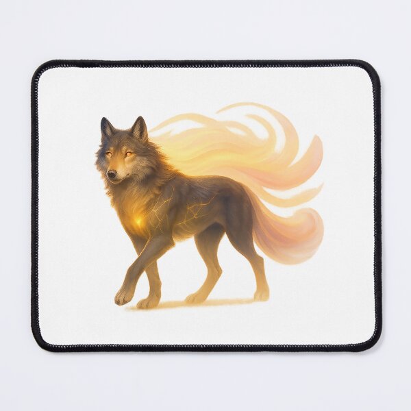 Item preview, ✦ Luminark Wolf — Dawnflare Guide ✦ - White #FFFFFF designed and sold by WheelieGdArt.