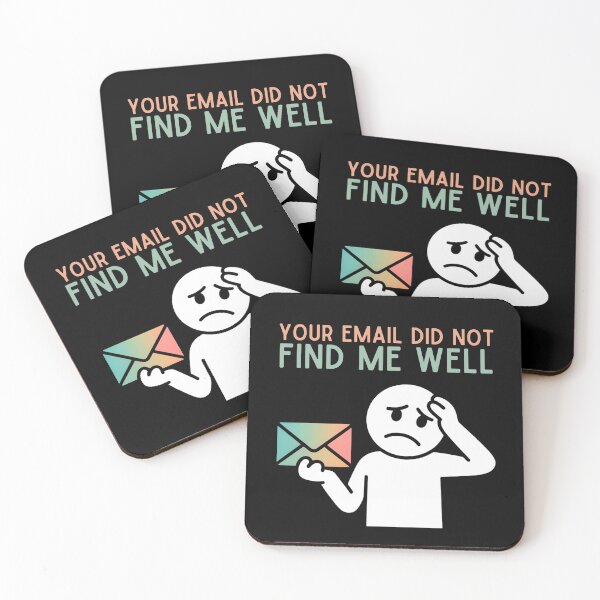 Item preview, Your Email Did Not Find Me Well – Minimalist Neon Office Humor designed and sold by SaritaVerseArt.