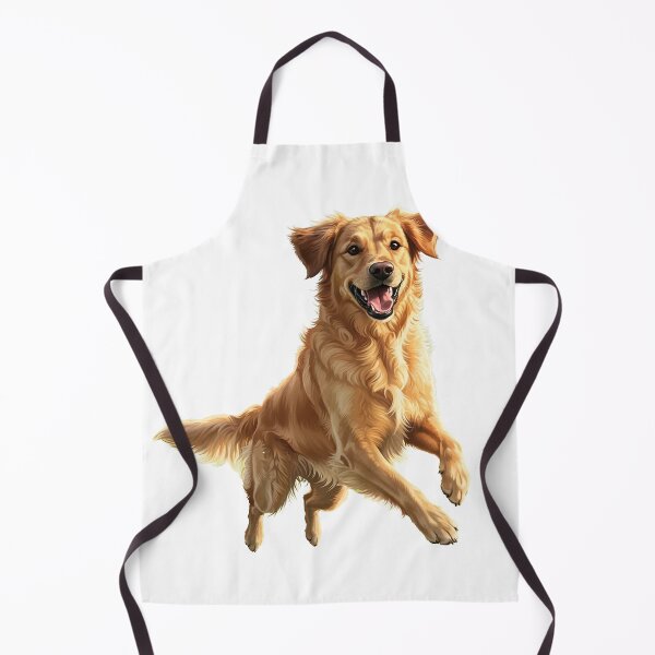 Item preview, Happy Golden Retriever Jumping in Sunlit Wildflower Field designed and sold by Articooler.