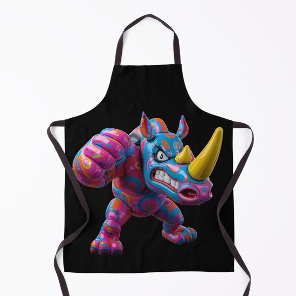 Item preview, Graffiti Rhino Fighter – Vibrant Street Art Pop Art Character designed and sold by PLUSHIWORLDtm.