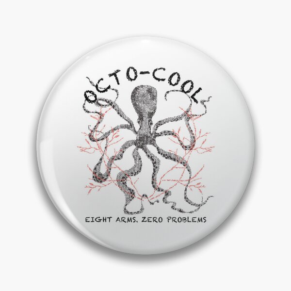 Item preview, CTO-COOL: Eight Arms. Zero Problems. Vintage Octopus Marine Life Design designed and sold by StudioGlouna.