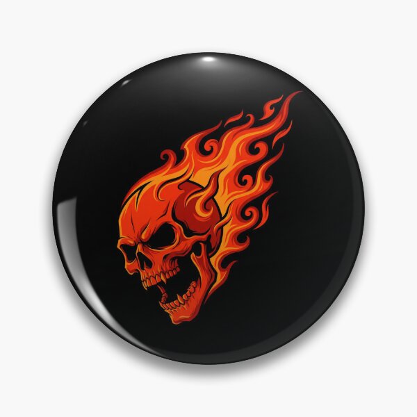 Item preview, Flaming Skull Fiery Head Design designed and sold by Skulls & Calaveras.