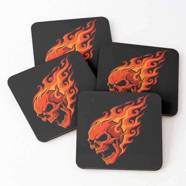 Item preview, Flaming Skull Fiery Head Design designed and sold by Skulls & Calaveras.