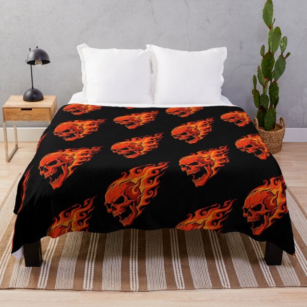 Item preview, Flaming Skull Fiery Head Design designed and sold by Skulls & Calaveras.