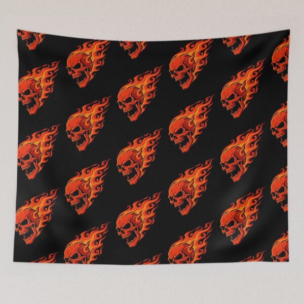 Item preview, Flaming Skull Fiery Head Design designed and sold by Skulls & Calaveras.