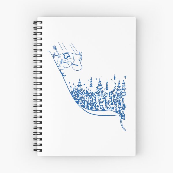 Item preview, Blue Moomintroll Skiing Down Slope Winter Sports Games designed and sold by MoominStore.