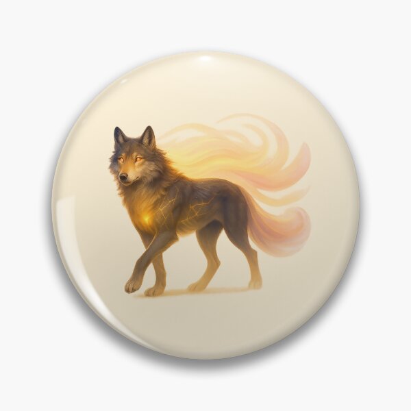 Artikelvorschau, ✦ Luminark Wolf – Dawnflare-Leitfaden ✦ – Soft Ember Cream – #FFF1D6 entworfen und verkauft von WheelieGdArt.