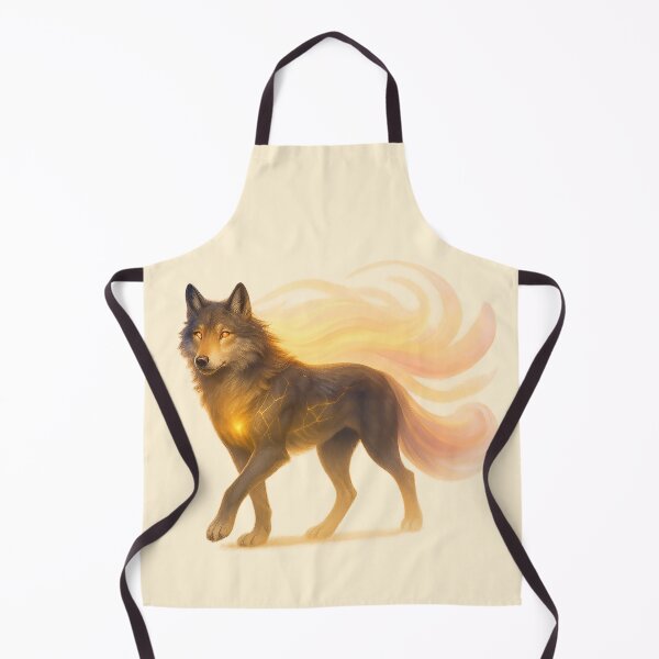 Item preview, ✦ Luminark Wolf — Dawnflare Guide ✦ - Soft Ember Cream — #FFF1D6 designed and sold by WheelieGdArt.