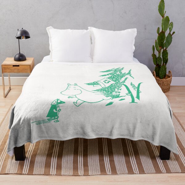 Item preview, Green Moomintroll Apres Ski Winter Sports Games designed and sold by MoominStore.