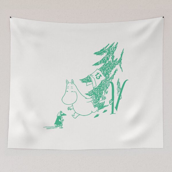 Item preview, Green Moomintroll Apres Ski Winter Sports Games designed and sold by MoominStore.