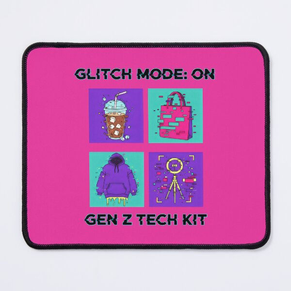 Item preview, Glitch Mode Gen Z Tech Kit Design with Coffee, Hoodie, Handbag and Ring Light designed and sold by SplashTastic.
