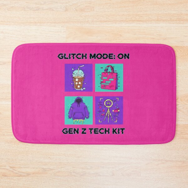 Item preview, Glitch Mode Gen Z Tech Kit Design with Coffee, Hoodie, Handbag and Ring Light designed and sold by SplashTastic.