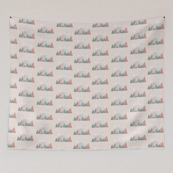 Item preview, Pastel Mountains on Pale Pink designed and sold by KSimpson838.
