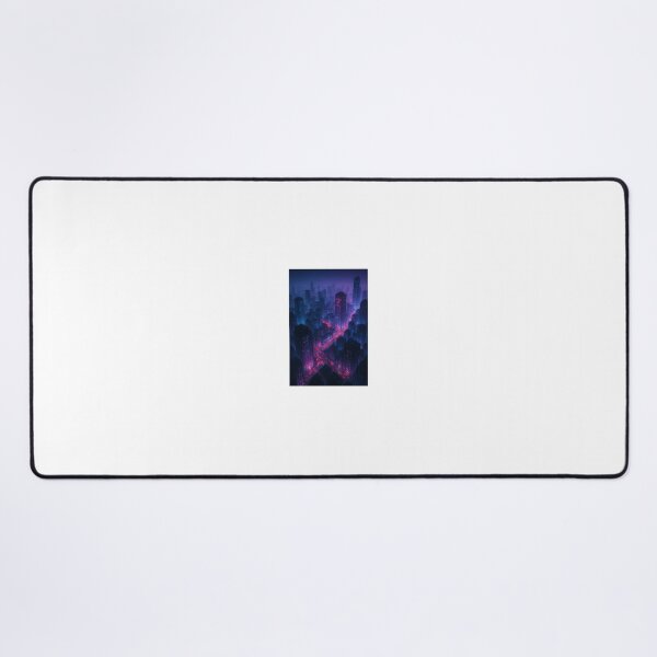 Item preview, Neon Megacity From Above – Cyberpunk Aerial Cityscape designed and sold by ZoviraDesigns.