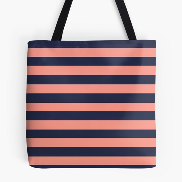 Item preview, Navy Peach Horizontal Stripe  designed and sold by Licorice Moon.