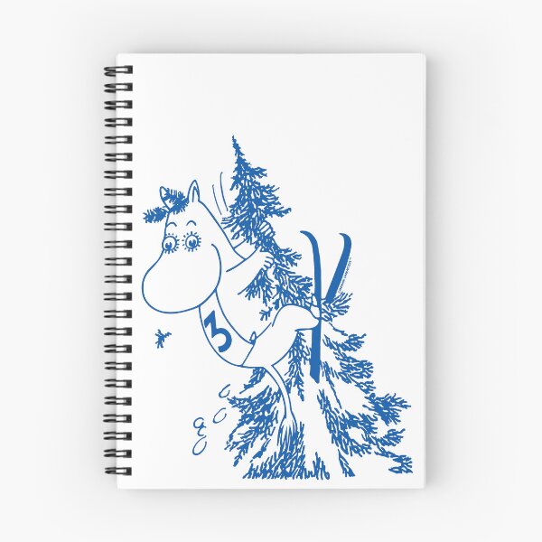 Item preview, Blue Moomintroll Skiing Flies Into Tree Winter Sports Games designed and sold by MoominStore.
