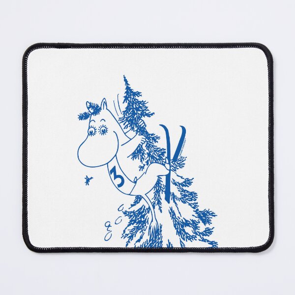 Item preview, Blue Moomintroll Skiing Flies Into Tree Winter Sports Games designed and sold by MoominStore.