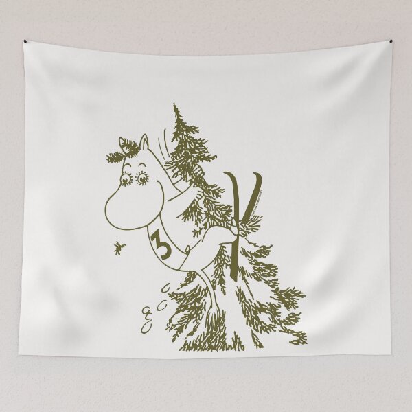 Item preview, Olive Moomintroll Skiing Flies Into Tree Winter Sports Games designed and sold by MoominStore.