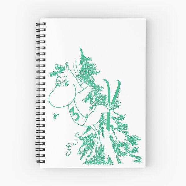 Item preview, Green Moomintroll Skiing Flies Into Tree Winter Sports Games designed and sold by MoominStore.