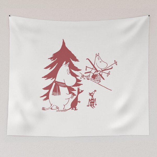 Item preview,  Red Moomintroll Winter Games Moominmamma Skiing designed and sold by MoominStore.