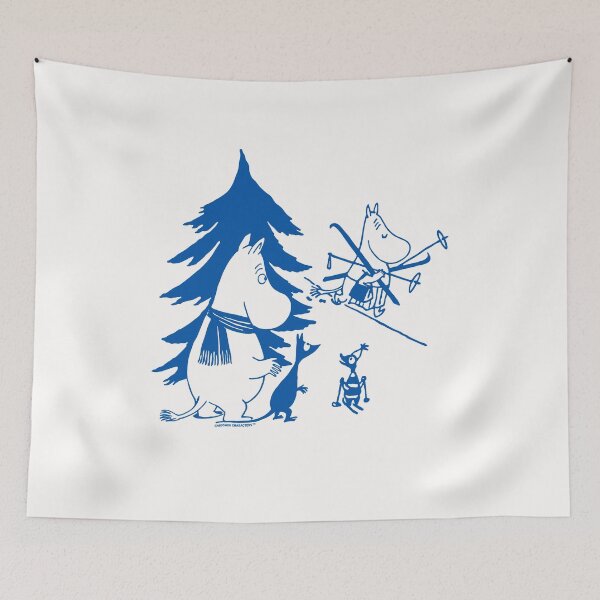 Item preview, Blue Moomintroll Winter Games Moominmamma Skiing designed and sold by MoominStore.