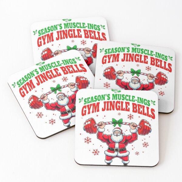 Item preview, Season's Muscle-ings Gym Jingle Bells designed and sold by XM STOREZ .