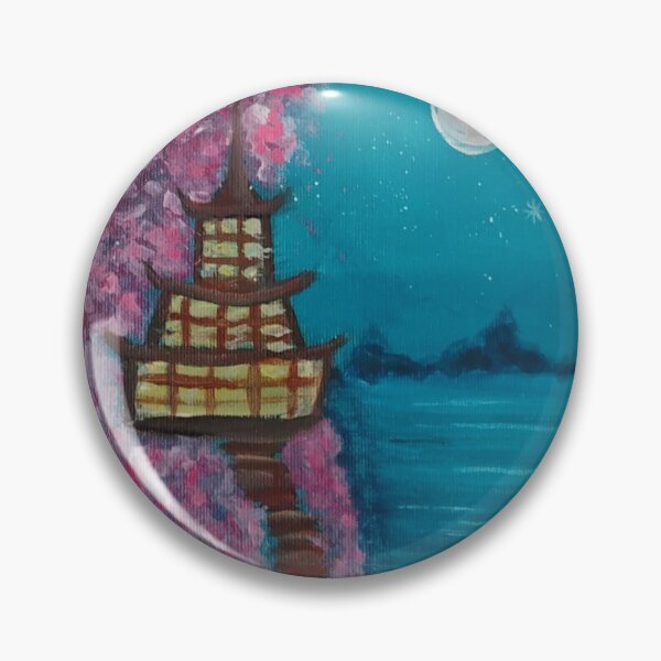 Item preview, Moonlit Temple in Sakura Dreams designed and sold by jojoilustra.
