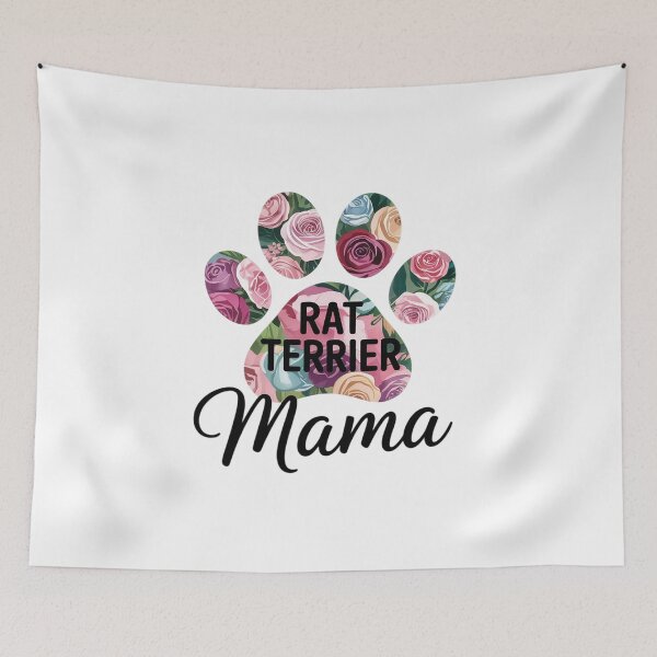 Item preview, Rat Terrier Mama Floral Paw Dog Mom  designed and sold by MarryIsMonth.