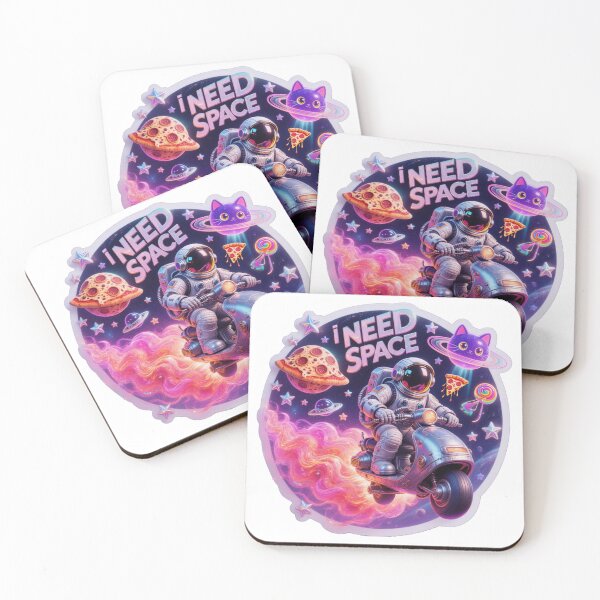 Item preview, I Need Space Astronaut Rocket Sticker - Premium Die-Cut Vinyl Design designed and sold by ARTCREATESHOP.