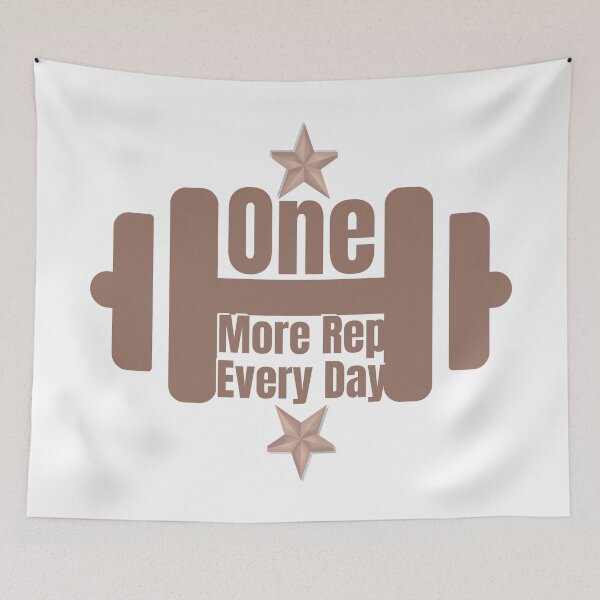 Item preview, One More Rep Every Day – Gym Motivation T-Shirt designed and sold by Hayir Design.