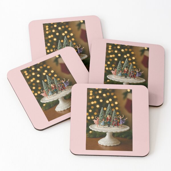 Item preview, White Milk Glass Cake Plate with Nutcracker Ballet Miniature Scene designed and sold by Novel Works Studio.