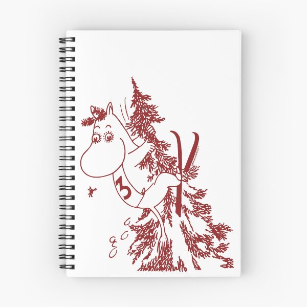 Item preview, Red Moomintroll Skiing Flies Into Tree Winter Sports Games designed and sold by MoominStore.