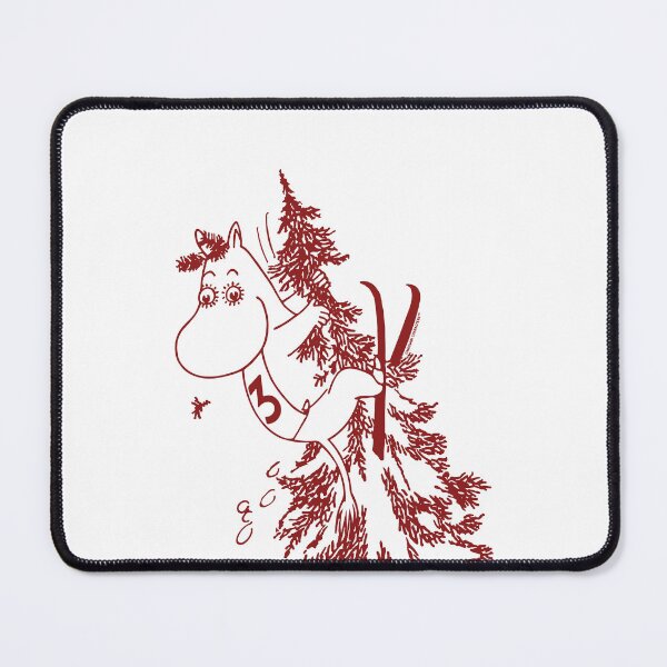 Item preview, Red Moomintroll Skiing Flies Into Tree Winter Sports Games designed and sold by MoominStore.
