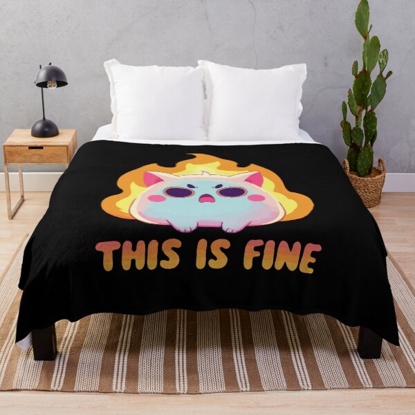 Item preview, Angry Cat On Fire This Is Fine designed and sold by Gkinoki.