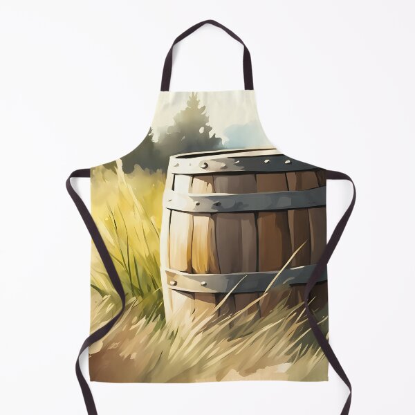 Item preview, Wooden Barrel on Meadow designed and sold by CalmnessbyChoice.