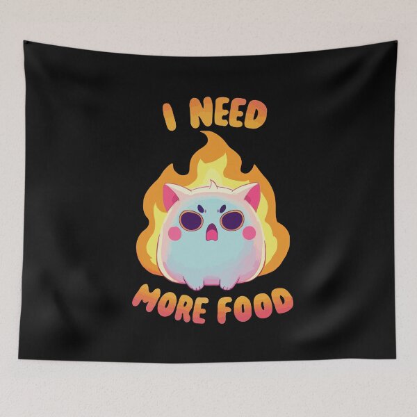 Item preview, Angry Cat On Fire I Need More Food designed and sold by Gkinoki.