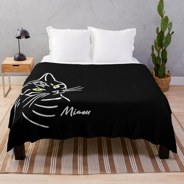 Item preview, Miaou — Minimalist Cat Line Art (French Meow) designed and sold by FrancophileFun.