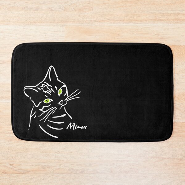 Item preview, Miaou — Minimalist Cat Line Art (French Meow) designed and sold by FrancophileFun.