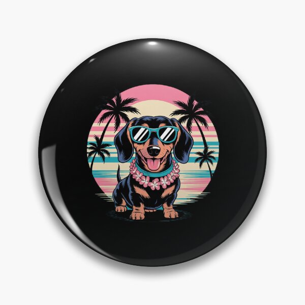 Item preview, Hawaiian Dachshund Dog Tropical Floral Summer Vibes  designed and sold by FadeOfThrone.