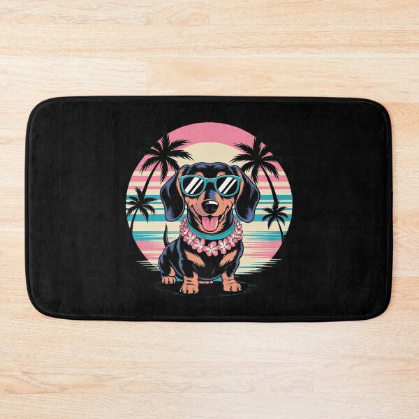 Item preview, Hawaiian Dachshund Dog Tropical Floral Summer Vibes  designed and sold by FadeOfThrone.