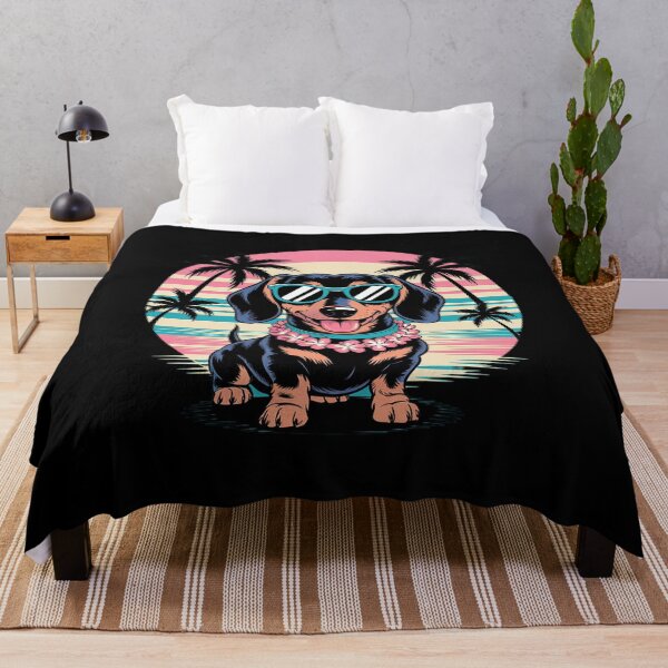 Item preview, Hawaiian Dachshund Dog Tropical Floral Summer Vibes  designed and sold by FadeOfThrone.