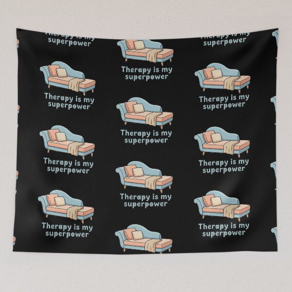 Item preview, Therapy Is My Superpower - mental-health/self-care designed and sold by Designspot2020.