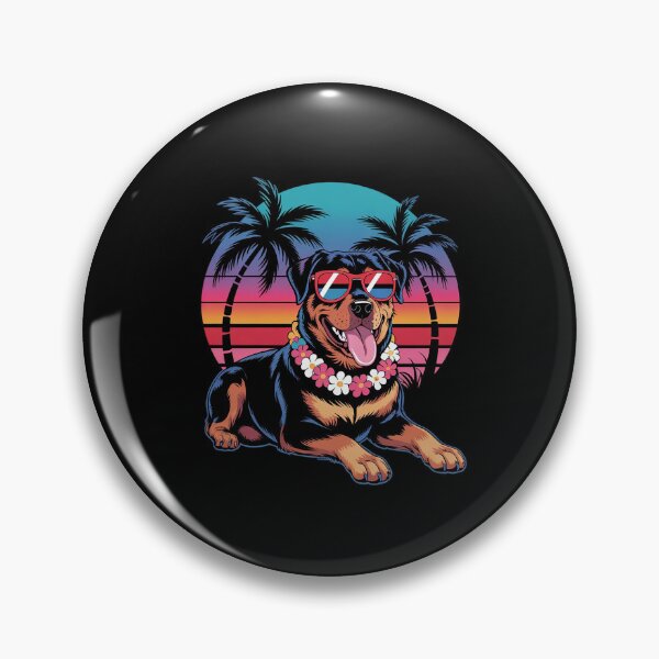 Item preview,  Hawaiian Rottweiler Dog Tropical Floral Summer Vibes  designed and sold by MarryIsMonth.
