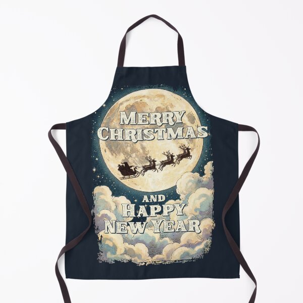 Item preview, Vintage Christmas Santa Sleigh Through the Moon designed and sold by KAI-Studio.