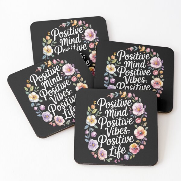Item preview, Positive Mind Vibe Life Happy Thoughts Good Quotes Flower designed and sold by kakashinn.